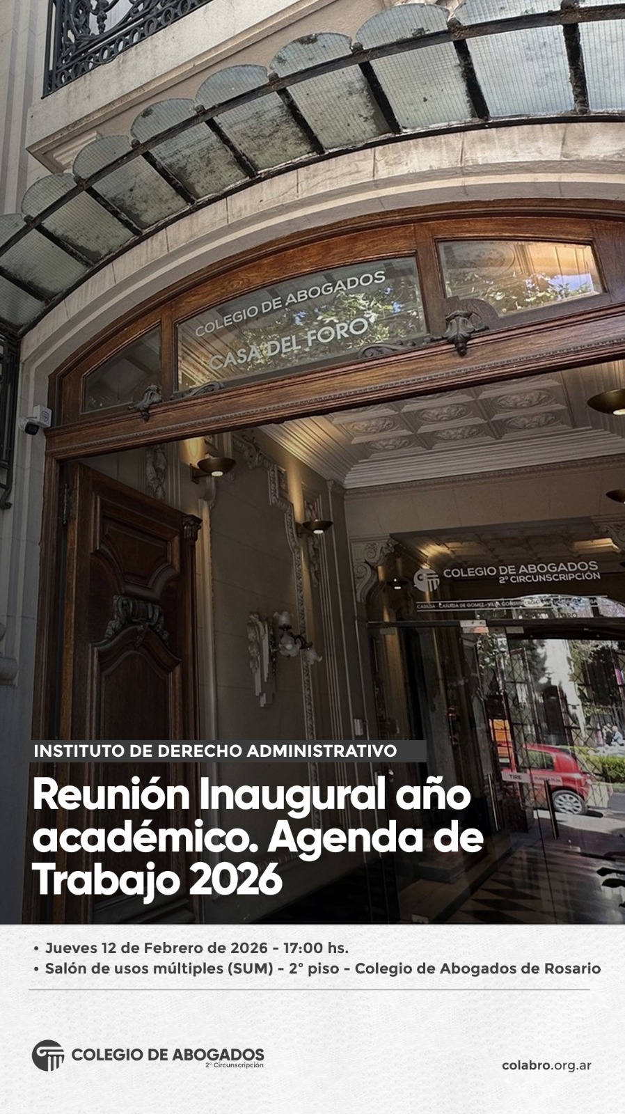 Reunión Inaugural año académico. Agenda de Trabajo 2026 - 12/02/2026